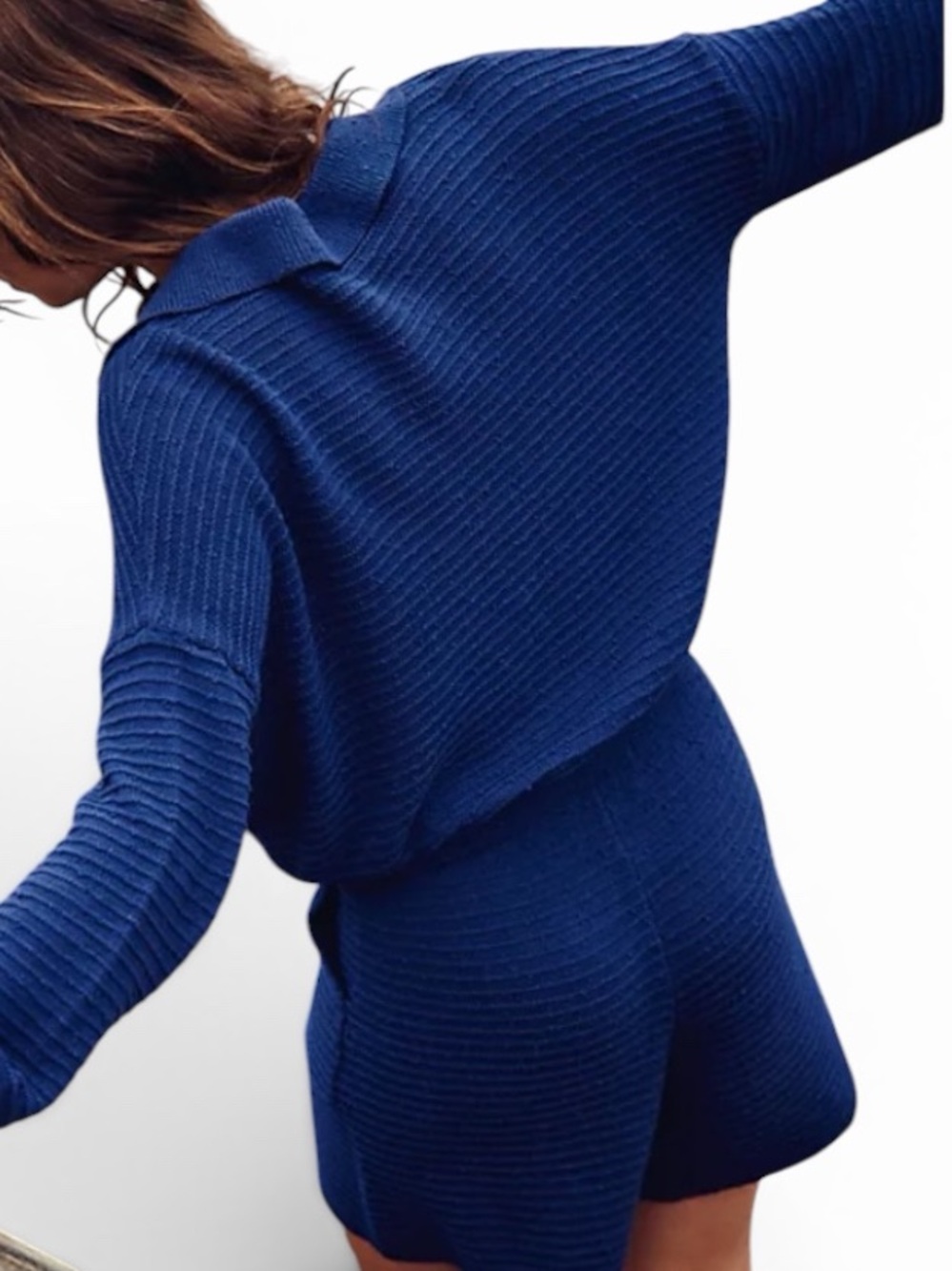 Carter Sweater Set Cozy Knit Two-Piece Lounge Set in Navy Blue,  NWT - Picture 4 of 10